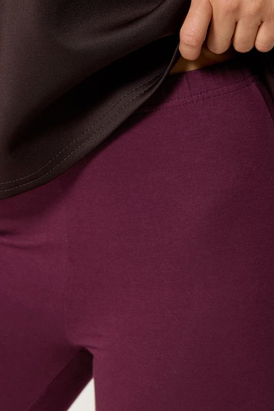 PixieGirl Petite Women's 2 PACK Burgundy Red & Black Cotton Leggings | PixieGirl 6