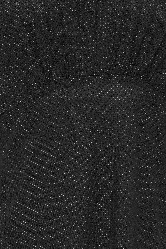 M&Co Black Angel Sleeve Split Hem Midi Dress | M&Co 5