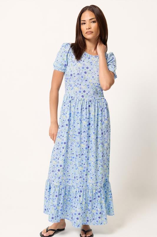 PixieGirl Petite Blue Floral Maxi Dress