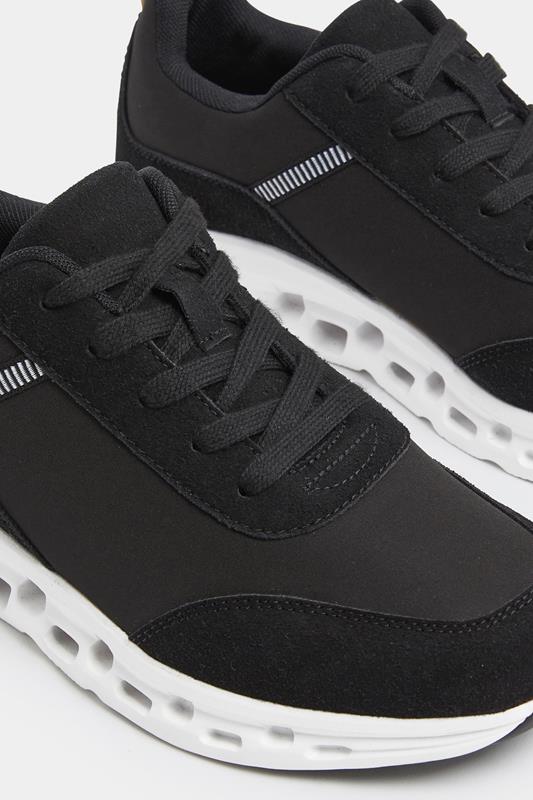 Black Contrast Chunky Runner Trainers In Extra Wide EEE Fit | Yours Clothing 5