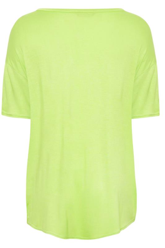 YOURS ACTIVE Plus Size Lime Green 'Do Your Thing' Slogan Top | Yours Clothing 7