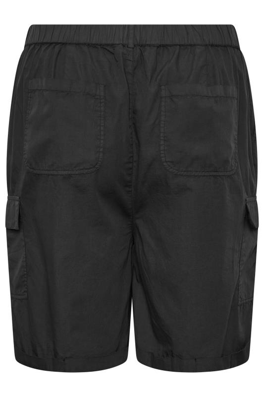 YOURS Plus Size Black Cargo Shorts | Yours Clothing 7