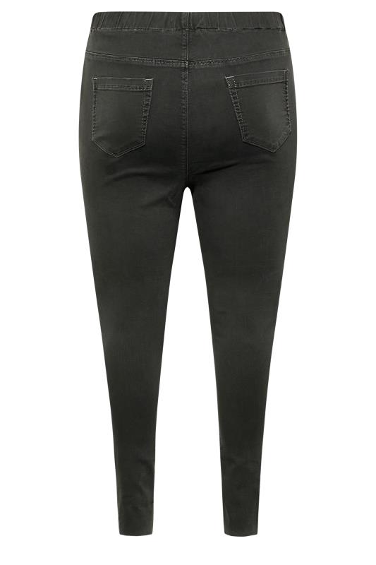 YOURS FOR GOOD Plus Size Dark Grey Extreme Ripped JENNY Jeggings | Yours Clothing 7