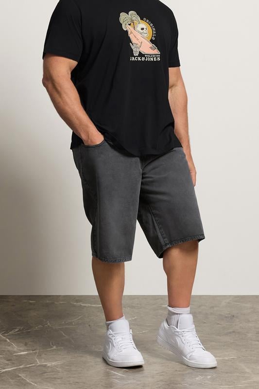  JACK & JONES Big & Tall Black Bronx Shorts