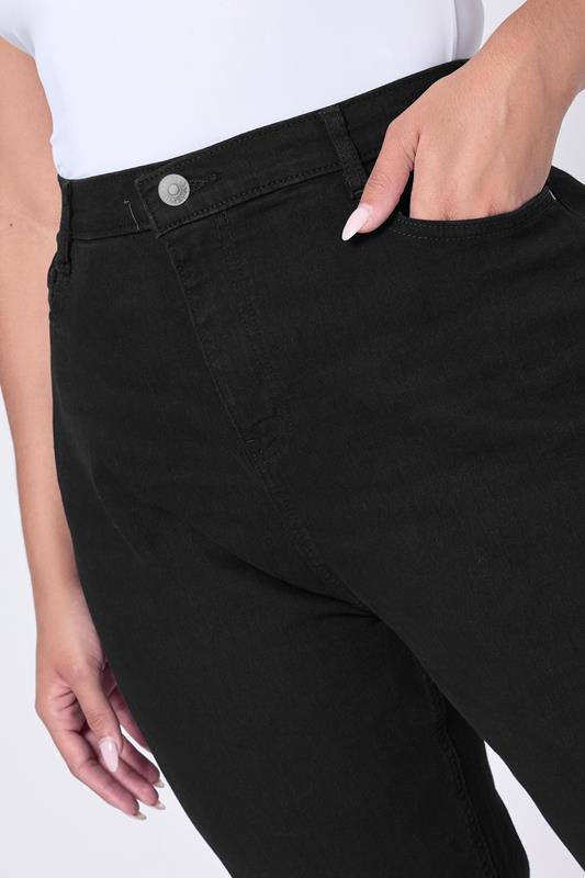 YOURS Plus Size Black Mom Jeans | Yours Clothing  4