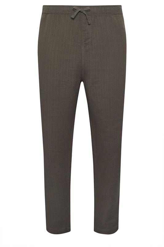 BadRhino Big & Tall Brown Textured Trousers | BadRhino 6