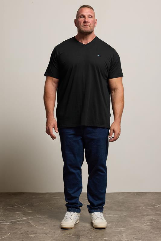 BadRhino Big & Tall Black V-Neck T-Shirt | BadRhino  1