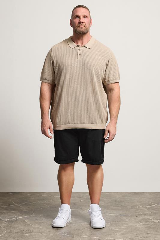 JACK & JONES Big & Tall Black Shorts | BadRhino 1