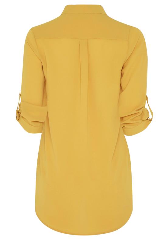 M&Co Mustard Yellow Tab Sleeve Blouse | M&Co 7