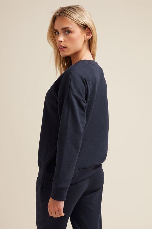 PixieGirl Petie Women's Navy Blue Crew Neck Sweatshirt | PixieGirl 2
