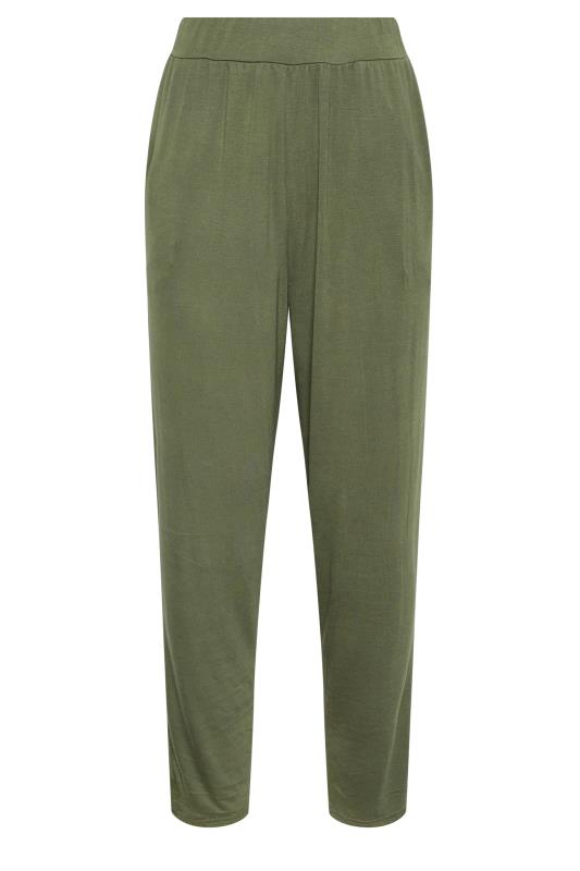 M&Co Khaki Green Hareem Jersey Trousers | M&Co 5