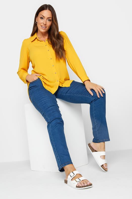 M&Co Yellow Button Through Tunic Shirt | M&Co 3