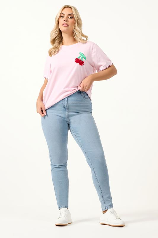 YOURS Curve Light Blue Stretch Skinny AVA Jeans