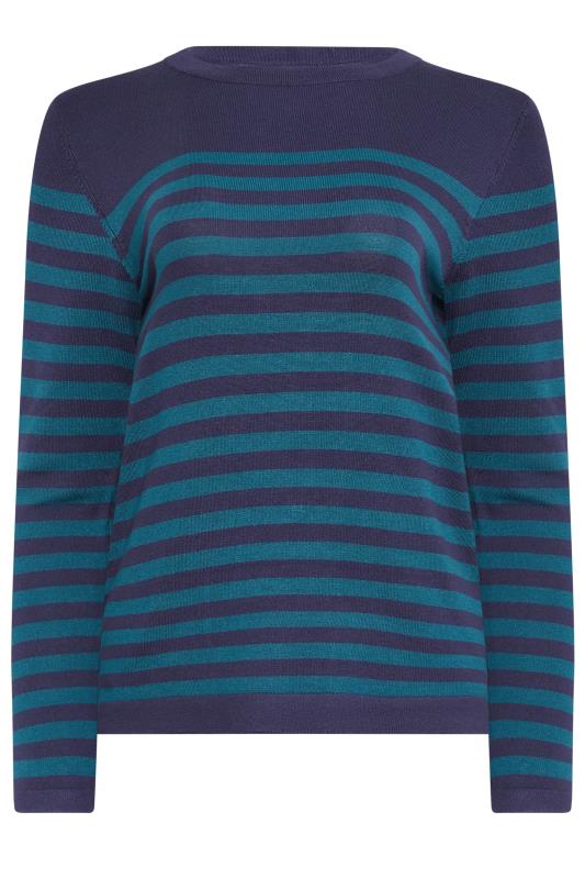 M&Co Petite Navy Blue Stripe Knitted Jumper | M&Co 6
