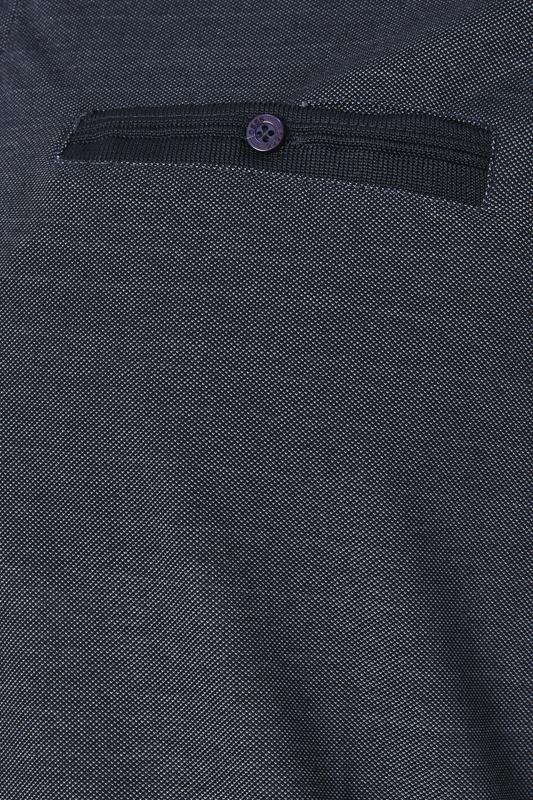 D555 Big & Tall Grey Jacquard Polo Shirt | BadRhino 1