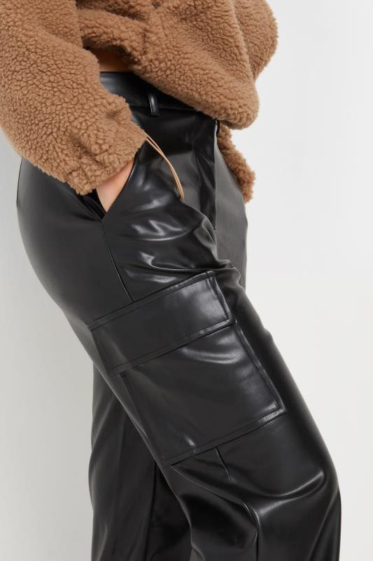 PixieGirl Petite Women's Black Faux Leather Utility Style Trousers | PixieGirl 6