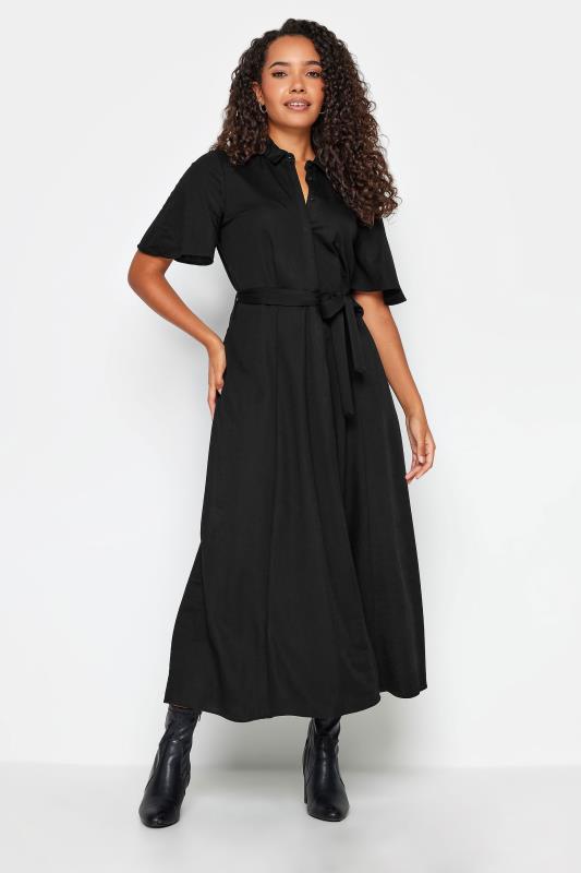 M&Co Black Button Through Collared Midaxi Dress | M&Co