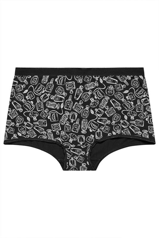 YOURSET 5 PACK Curve Black Perfume Bottle Print Shorts | Yours Clothing 10