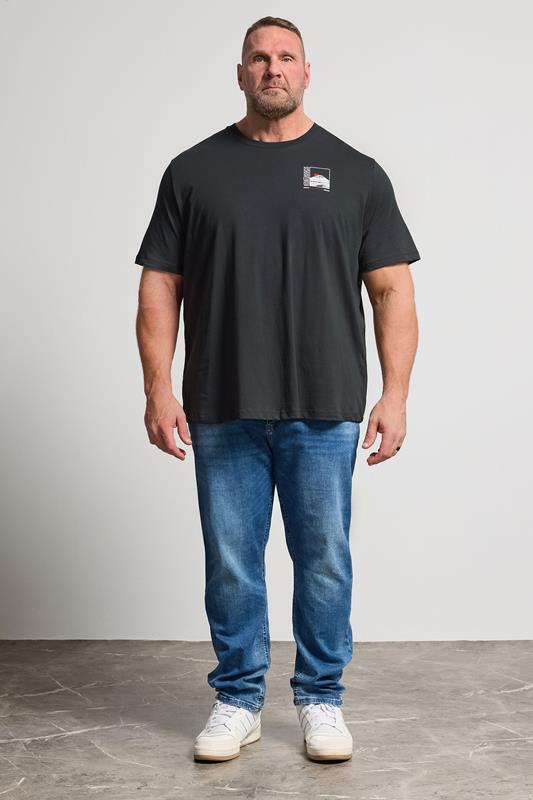 JACK & JONES Big & Tall Forest River Green Graphic T-Shirt | BadRhino 1