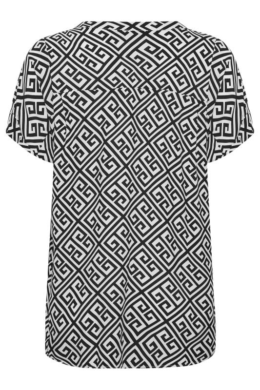 M&Co White Geometric Print Shirt | M&Co 7