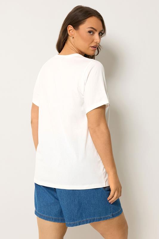 YOURS Plus Size White 'Hawaii' Tropical Graphic Print T-Shirt | Yours Clothing 2
