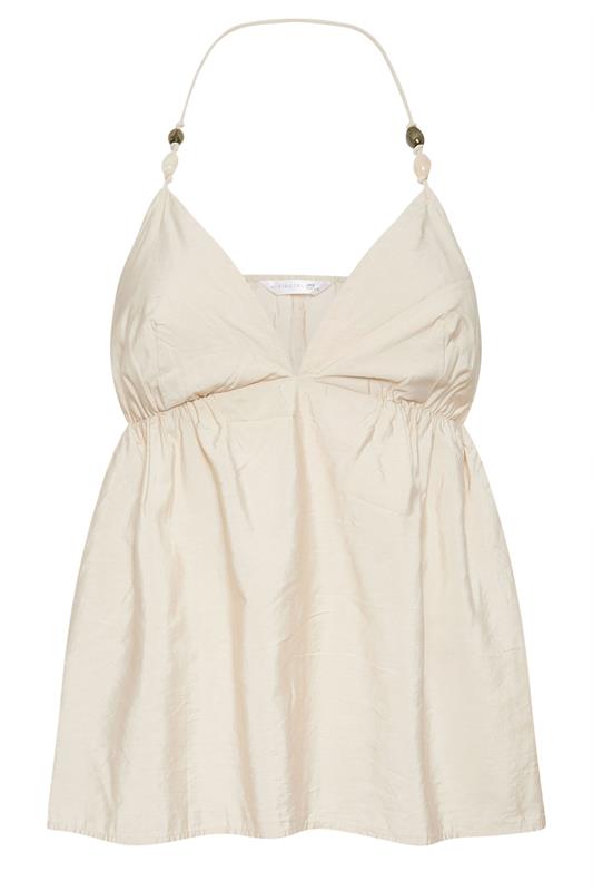 PixieGirl Petite Women's Ivory White Beaded Halterneck Top | PixieGirl 6