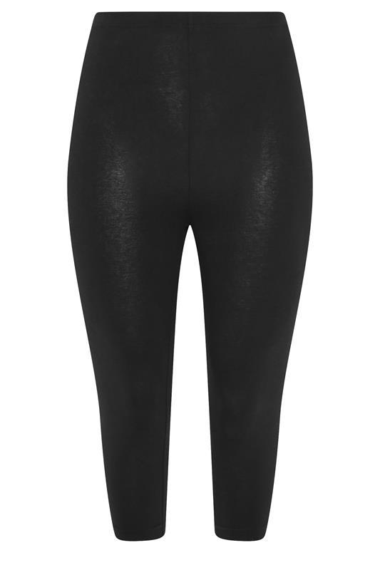 YOURSET 2 PACK Plus Size Black Floral Cropped Leggings | Yours Clothing 10