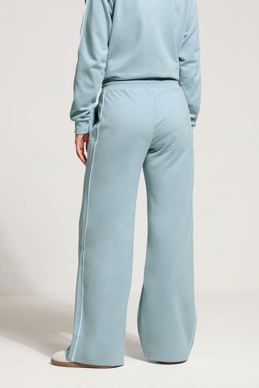 LTS Tall Women's Light Blue Piped Wide Leg Joggers | Long Tall Sally 4