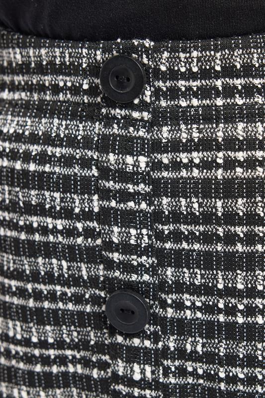 YOURS Plus Size Black Boucle Button Mini Skirt | Yours Clothing 5
