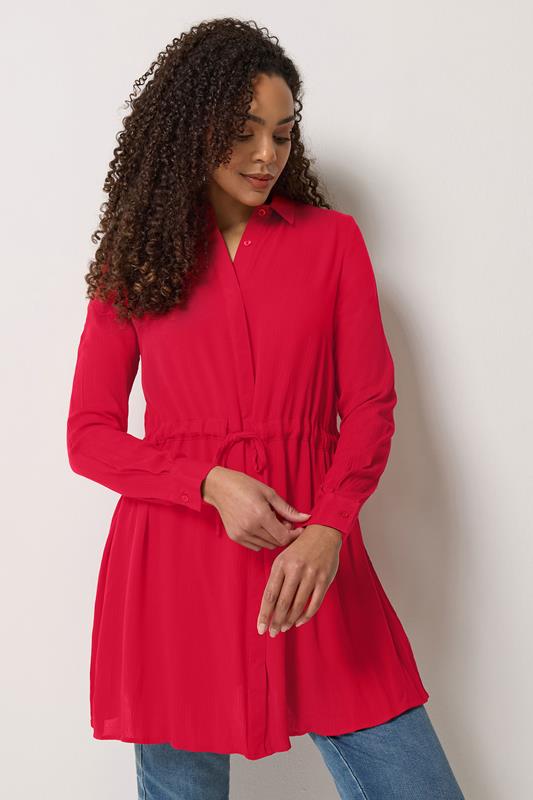  M&Co Red Tunic Shirt Dress