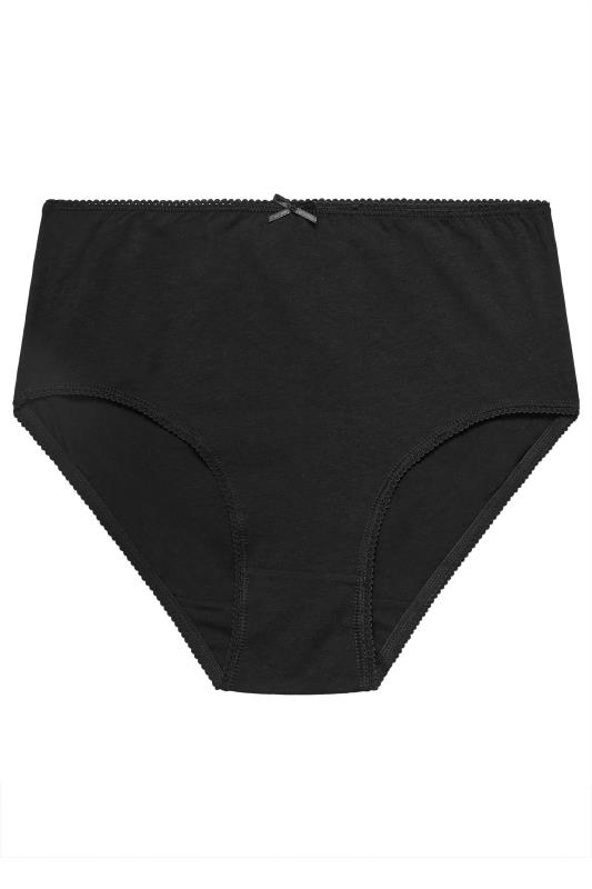 M&Co Black 5 PACK High Waisted Full Briefs | M&Co  4