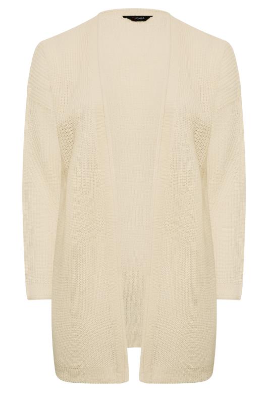 Curve Cream Pointelle Knitted Cardigan | Yours Clothing  6
