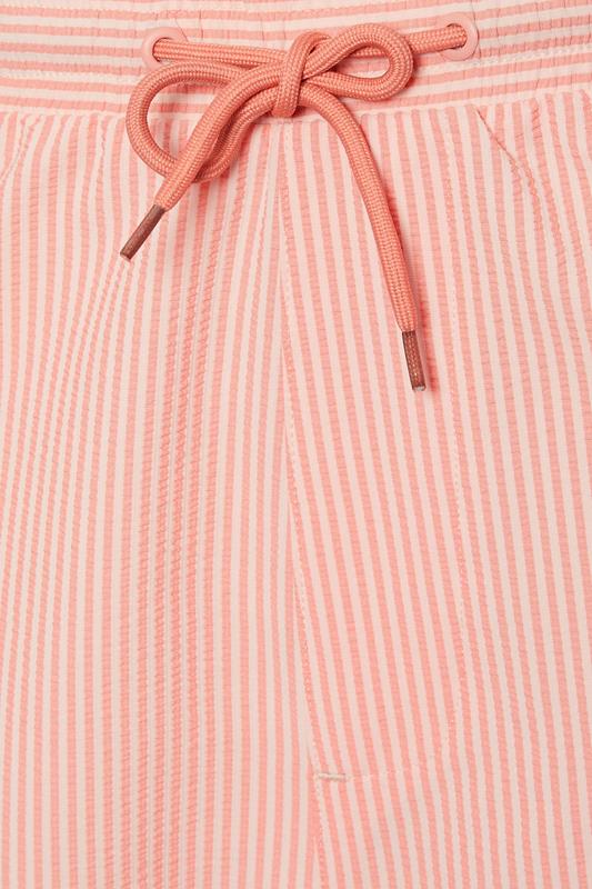 BadRhino Big & Tall Pink Stripe Seersucker Swim Shorts | BadRhino 8