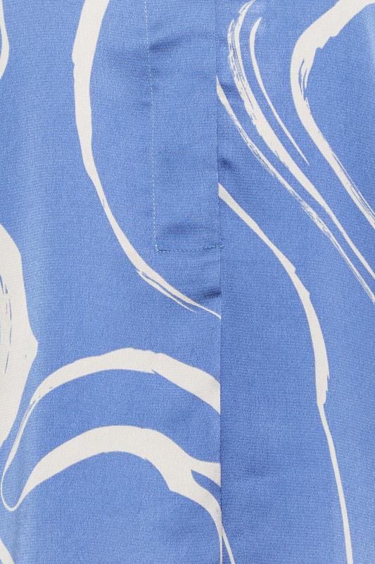 M&Co Blue Abstract Print 3/4 Sleeve Blouse | M&Co 5