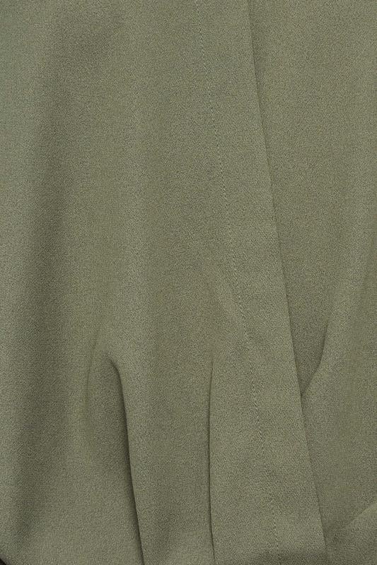 M&Co Khaki Green V-Neck Wrap Blouse | M&Co 5