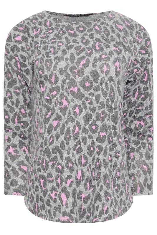 M&Co Grey Petite Leopard Print Jumper | M&Co 5