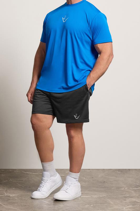 IronRhino Big & Tall Black Lightweight Mesh Shorts