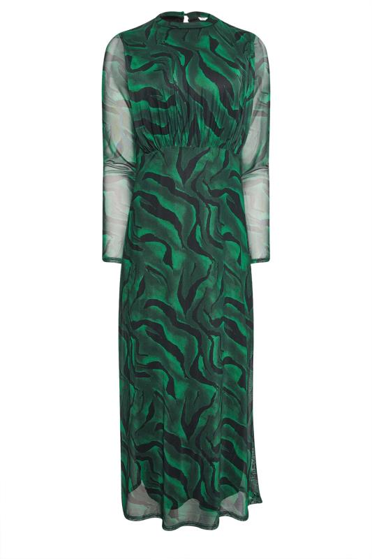M&Co Green Abstract Print Mesh Maxi Dress | M&Co 6