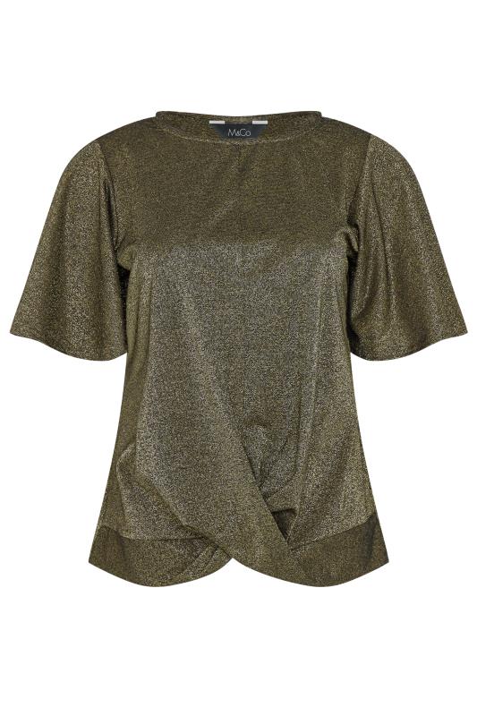 M&Co Gold Angel Sleeve Wrap Top | M&Co 6
