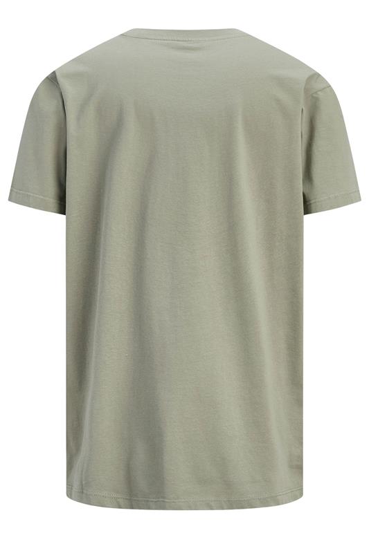 JACK & JONES Big & Tall Vetiver Green Basic T-Shirt | BadRhino 5