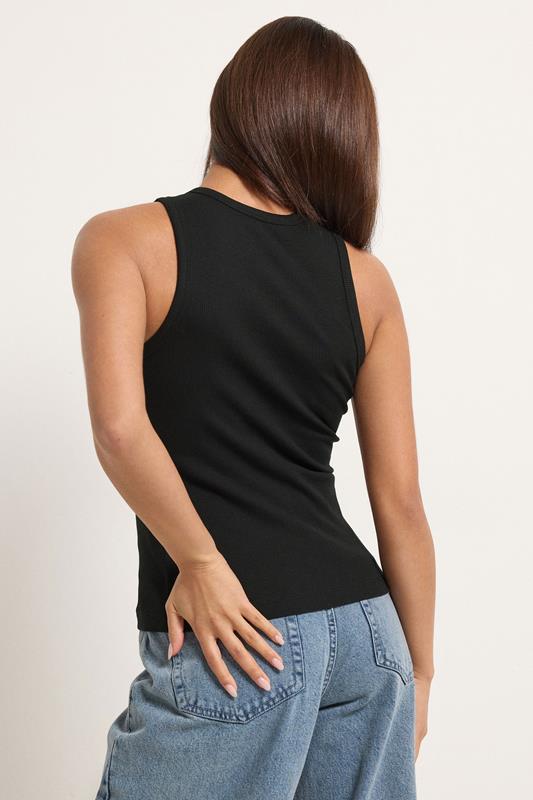 PixieGirl Petite 2 PACK Women's White & Black Ribbed Cotton Vest Top | PixieGirl 5