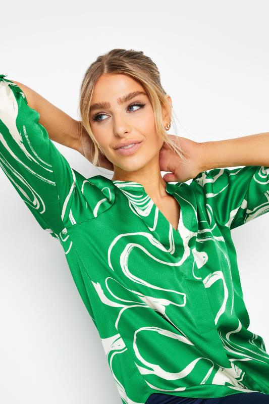M&Co Green Abstract Print 3/4 Sleeve Blouse | M&Co 4