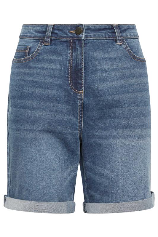M&Co Blue Mid Wash Denim Shorts | M&Co 6