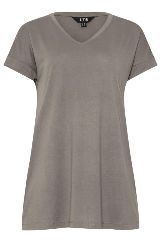 LTS PREMIUM Tall Grey V-Neck Modal T-Shirts | Long Tall Sally 5