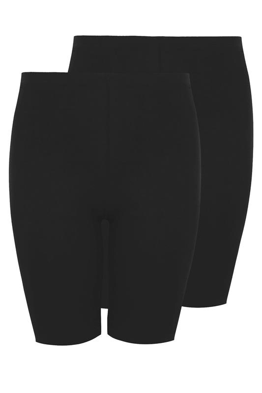 YOURSET 2 PACK Curve Black Stretch Cycling Shorts