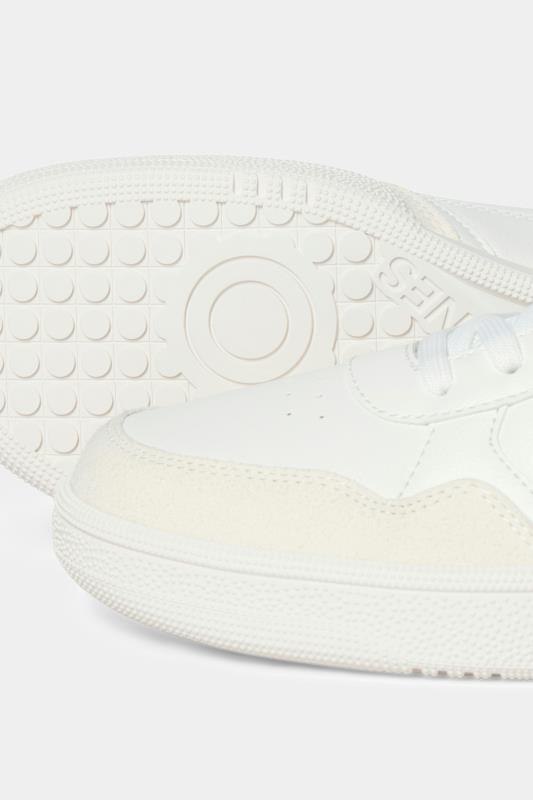 JACK & JONES White & Navy Blue Lace Up Trainers | BadRhino 4
