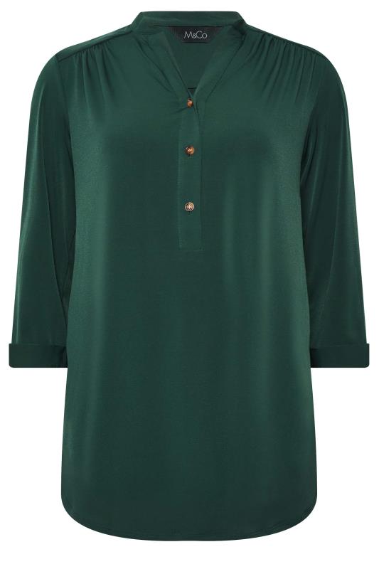 M&Co Green Half Placket Jersey Shirt | M&Co 6