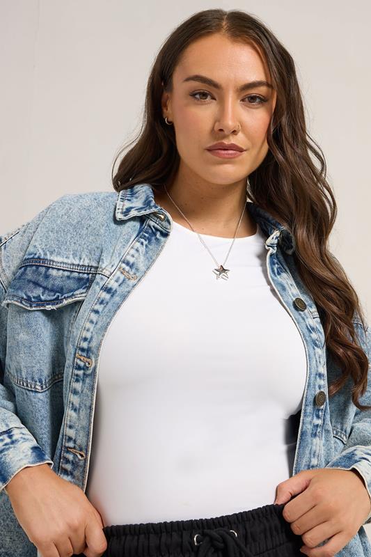 Silver Tone Star Necklace | Yours Clothing 1
