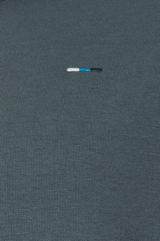 BadRhino Big & Tall Storm Blue Zip Through Hoodie | BadRhino 7