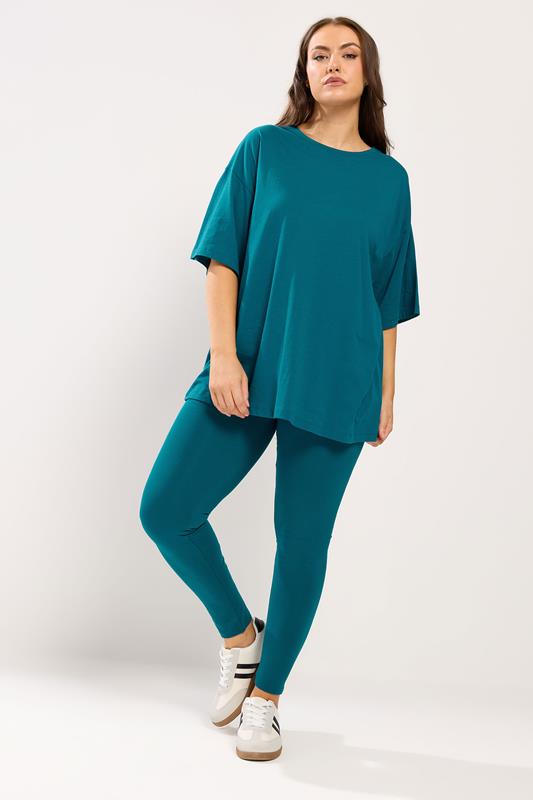  YOURS Curve Teal Blue Leggings